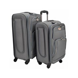 ΣΕΤ 2 ΒΑΛΙΤΣΕΣ ANKOR ΥΦΑΣΜΑΤΙΝΕΣ 37x24x50εκ. ΚΑΙ 42x28x60εκ. ΜΕ 4 ΡΟΔΕΣ ΓΚΡΙ