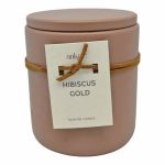 ΑΡΩΜΑΤΙΚΟ ΚΕΡΙ HIBISCUS GOLD ΣΕ ΤΣΙΜΕΝΤΕΝΙΟ ΔΟΧΕΙΟ ΜΕ ΚΑΠΑΚΙ 8,8x8,8x10εκ. ANKOR