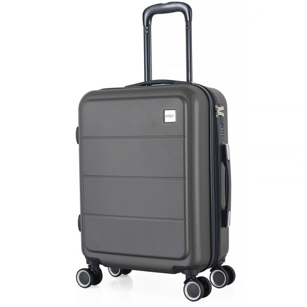 ΒΑΛΙΤΣΑ ΚΑΜΠΙΝΑΣ ANKOR ABS 37x27x55εκ. ΜΕ ΕΠΕΚΤΑΣΗ ΚΑΙ 4 ΡΟΔΕΣ ΑΝΘΡΑΚΙ