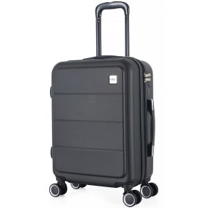 ΒΑΛΙΤΣΑ ΚΑΜΠΙΝΑΣ ANKOR ABS 37x27x55εκ. ΜΕ ΕΠΕΚΤΑΣΗ ΚΑΙ 4 ΡΟΔΕΣ ΜΑΥΡΗ