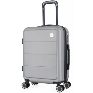 ΒΑΛΙΤΣΑ ΚΑΜΠΙΝΑΣ ANKOR ABS 37x27x55εκ. ΜΕ ΕΠΕΚΤΑΣΗ ΚΑΙ 4 ΡΟΔΕΣ ΓΚΡΙ ΑΣΗΜΙ