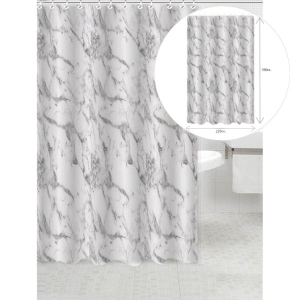 ΚΟΥΡΤΙΝΑ ΠΟΛΥΕΣΤΕΡΙΚΗ 220x180εκ 90gsm ΜΕ 12 ΚΡΙΚΟΥΣ ΜΑΡΜΑΡΟ ANKOR