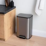ΚΑΔΟΣ ΑΠΟΡΡΙΜΑΤΩΝ SOUL 12L SOFT CLOSE FINGER PRINT PROOF INOX ΜΑΤ ANKOR