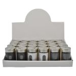 ΣΕΤ 24 ΤΕΜ ΑΛΑΤΟΠΙΠΕΡΑ ΧΡΩΜΑΤΙΣΤΑ INOX ΜΕ ΓΥΑΛΙ 70ml 4,8x4,8x8,2εκ ANKOR