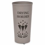 ΟΜΠΡΕΛΟΘΗΚΗ ΜΕΤΑΛΛΙΚΗ TAUPE ΜΕ ΣΧΕΔΙΟ DRYING HORDER 24x24x48εκ. ANKOR