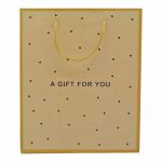 ΤΣΑΝΤΑ ΣΥΣΚΕΥΑΣΙΑΣ ME ΚΟΡΔΟΝΙ A GIFT FOR YOU ΣΕ ΦΥΣΙΚΟ ΧΡΩΜΑ 33x10x44εκ.ANKOR