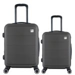 ΣΕΤ 2 ΒΑΛΙΤΣΕΣ ANKOR ABS 37x27x55εκ. ΚΑΙ 41x31x65εκ. ΜΕ ΕΠΕΚΤΑΣΗ ΚΑΙ 4 ΡΟΔΕΣ ΑΝΘΡΑΚΙ
