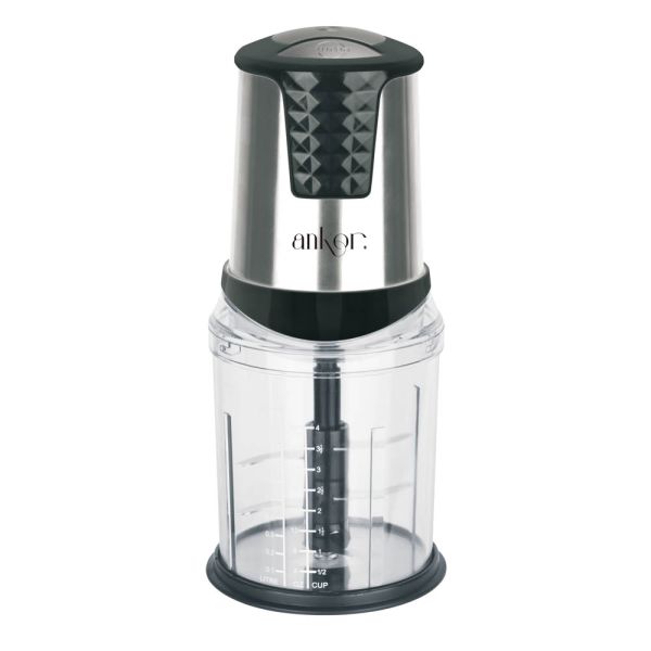 ΠΟΛΥΚΟΦΤΗΣ ANKOR ΜΕ ΤΡΙΠΛΗ ΛΕΠΙΔΑ 550W ΔΟΧΕΙΟ 1,0lt INOX ΜΑΥΡΟ ANKOR