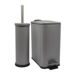 ΚΑΛΑΘΙ ΜΠΑΝΙΟΥ ΟΡΘΟΓΩΝΙΟ 5l INOX ΓΚΡΙ SOFT CLOSE ANKOR