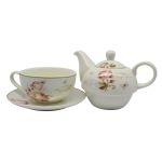 ΣΕΤ ΤΣΑΓΙΕΡΟ BONE CHINA ΣΟΜΟΝ ΤΡΙΑΝΤΑΦΥΛΛΟ 16x14εκ.ANKOR