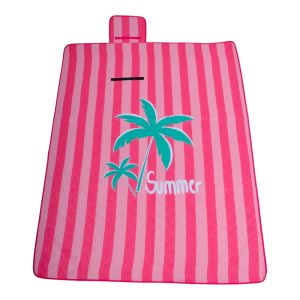 ΨΑΘΑ ΠΑΡΑΛΙΑΣ ΥΦΑΣΜΑΤΙΝΗ MICROFIBER 70GSM ΜΕ ΑΔΙΑΒΡΟΧΗ ΒΑΣΗ PEVA ΚΟΚΚΙΝΟ ΡΟΖ ΡΙΓΕ 130x170εκ. ANKOR