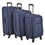 ΣΕΤ 3 ΒΑΛΙΤΣΕΣ ANKOR ΥΦΑΣΜΑΤΙΝΕΣ 37x24x50εκ. 42x28x60εκ. ΚΑΙ 46x32x70εκ. ΜΕ 4 ΡΟΔΕΣ ΜΠΛΕ
