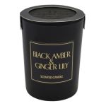 ΑΡΩΜΑΤΙΚΟ ΚΕΡΙ BLACK AMBER & GINGER LILY ΣΕ ΓΥΑΛΙΝΟ ΔΟΧΕΙΟ ΜΕ ΚΑΠΑΚΙ 8x8x10,5εκ. ANKOR