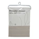 ΚΟΥΡΤΙΝΑ ΠΟΛΥΕΣΤΕΡΙΚΗ 180x200εκ 115gsm ΜΕ 12 ΚΡΙΚΟΥΣ ΣΕ ΜΠΕΖ ΧΡΩΜΑ ANKOR