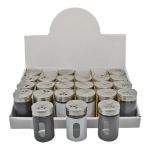 ΣΕΤ 24 ΤΕΜ ΑΛΑΤΟΠΙΠΕΡΑ ΧΡΩΜΑΤΙΣΤΑ INOX ΜΕ ΓΥΑΛΙ 70ml 4,8x4,8x8,2εκ ANKOR