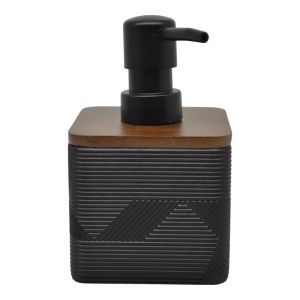DISPENSER ΠΟΛΥΕΣΤΕΡΙΚΟ ΜΑΥΡΟ ΤΕΤΡΑΓΩΝΟ ΜΕ ΞΥΛΟ ΑΚΑΚΙΑΣ 8,3x8,3x13,5εκ.ANKOR