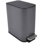 ΚΑΛΑΘΙ ΜΠΑΝΙΟΥ BELLO 5lt SOFT CLOSE SLIM  ΜΕΤΑΛΛΙΚΟ ΓΚΡΙ ΜΑΤ ANKOR