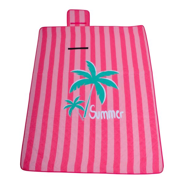 ΨΑΘΑ ΠΑΡΑΛΙΑΣ ΥΦΑΣΜΑΤΙΝΗ MICROFIBER 70GSM ΜΕ ΑΔΙΑΒΡΟΧΗ ΒΑΣΗ PEVA ΚΟΚΚΙΝΟ ΡΟΖ ΡΙΓΕ 130x170εκ. ANKOR