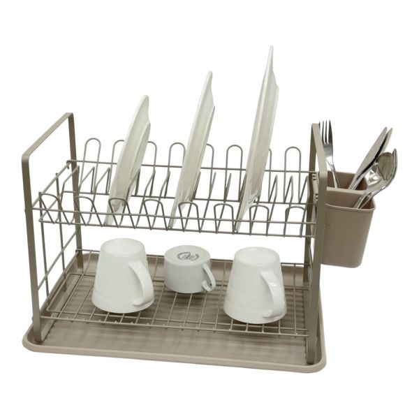 ΠΙΑΤΟΘΗΚΗ ΔΙΩΡΟΦΗ ΜΕΤΑΛΛΙΚΗ ΣΕ TAUPE ΧΡΩΜΑ 48x32x29εκ.ANKOR