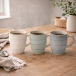 ΚΟΥΠΑ STONEWARE 355ml ΣΕ ΜΠΕΖ, ΓΚΡΙ ΚΑΙ MINT ΧΡΩΜΑ ANKOR