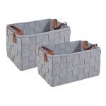 ΚΑΛΑΘΙ ΓΚΡΙ ΠΟΛΥΕΣΤΕΡΙΚΟ ΜΕ ΚΑΦΕ ΛΑΒΕΣ 26x38x22εκ.ANKOR