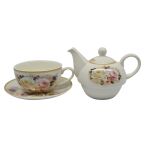 ΣΕΤ ΤΣΑΓΙΕΡΟ BONE CHINA ΤΡΙΑΝΤΑΦΥΛΛΑ 16x14εκ.ANKOR