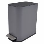 ΚΑΛΑΘΙ ΜΠΑΝΙΟΥ BELLO 5lt SOFT CLOSE SLIM  ΜΕΤΑΛΛΙΚΟ ΓΚΡΙ ΜΑΤ ANKOR