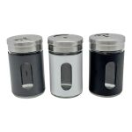 ΣΕΤ 24 ΤΕΜ ΑΛΑΤΟΠΙΠΕΡΑ ΧΡΩΜΑΤΙΣΤΑ INOX ΜΕ ΓΥΑΛΙ 70ml 4,8x4,8x8,2εκ ANKOR