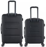 ΣΕΤ 2 ΒΑΛΙΤΣΕΣ ANKOR ABS 37x27x55εκ. ΚΑΙ 41x31x65εκ. ΜΕ ΕΠΕΚΤΑΣΗ ΚΑΙ 4 ΡΟΔΕΣ ΜΑΥΡΟ